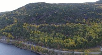 Ved det rasfarlige Miganberget i Krødsherad kan riksvei 7 bli lagt i tunnel. Foto: Statens vegvesen