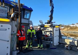 Fv. Eigil Haugen i Statens vegvesen, Geir K. Andersen og Dag Ruben Rivåg i Multiconsult. Foto: Statens vegvesen