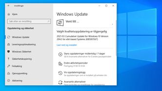 Den valgfrie kvalitetsoppdateringen til Windows 10, tilbudt gjennom Windows Update. Skjermbilde: Digi.no