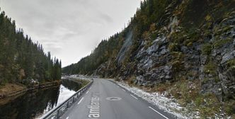 Et annet delprosjekt: Festningsberga på fylkesvei 72 fra Verdal til riksgrensen. Foto: Google Maps/Trøndelag fylkeskommune