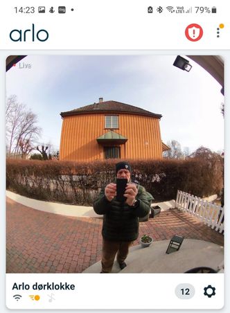 Sånn kan det se ut på mobilskjermen din. Foto:  Arlo