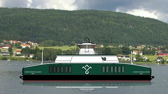 Det er ikke mulig for den nye fergen Elrond å seile opp fra havet til innsjøen Randsfjorden (bildet). Dermed er den momspliktig og blir 18 millioner kroner dyrere. Illustrasjon: Sivilingeniør Ola Lilloe-Olsen