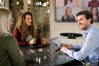 IRIS er en alt-i-ett videokonferanseløsning som er lett å flytte rundt på.  Foto: Trust/www.just-justa.nl