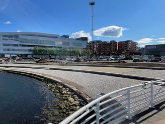 Operastranda i Bjørvika skal bli universelt utformet med små gangveier som gir tilgang til stranden. Foto: Braathen Landskapsentreprenør