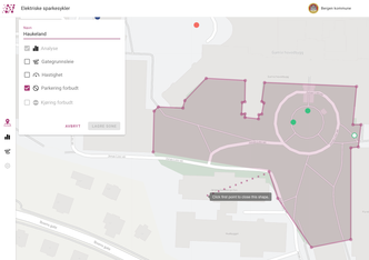 Et område ved Haukeland sykehus hvor det er definert parkering forbud-sone. Foto: Nivel