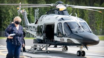 Oslo helikopterplass Taraldrud ligger i luftlinje cirka 14 kilometer fra statsminister Erna Solbergs kontor. Hun ankom den offisielle åpningen av beredskapssenteret i et av AW169-politihelikoptrene. Foto:  Eirik Helland Urke
