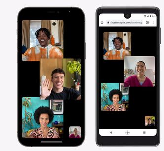 Facetime i IOS-appen og i nettleseren på en Android-enhet. Foto: Apple