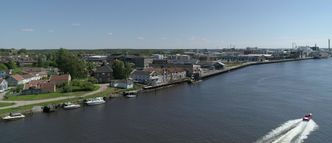 Her skimtes industriområdet Øra i bakgrunnen - et nasjonalt sentrum for materialgjenvinning.