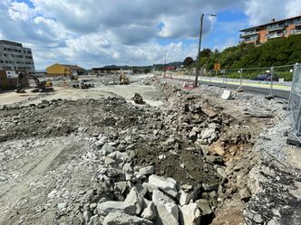 Anleggsområdet. Foto: Lars Olve Hesjedal, Statens vegvesen