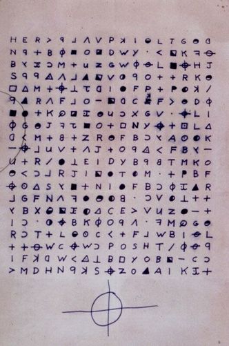 Z340, det siste kryptogrammet som Zodiac-morderen sendte til en avisredaksjon. Dette ble først løst i desember 2020. Foto: <a href="https