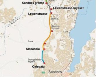 Nå skal disse strekningene bygges. Illustrasjon: Statens vegvesen