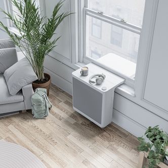 Gradient sitter på nedsiden av vinduet slik at den ikke blokkerer for utsikt og lys. Foto:  Gradient