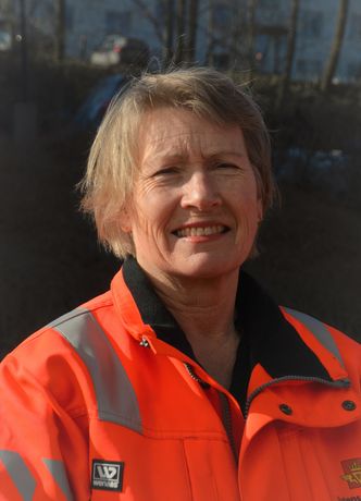 Byggeleder for lokale støytiltak på E18 Lysaker-Ramstadsletta er Kjersti Eide Foto:  Statens vegevesen