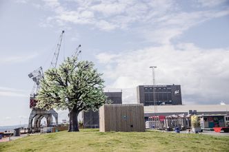 Det er allerede flere midlertidige tiltak på plass på Filipstad, deriblant i Trettenparken. Foto:  Ragnhild Heggem Fagerheim/COWI
