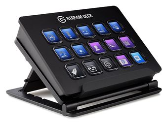 Stream Deck Mark 1, med gammelt stativ. Foto: Elgato
