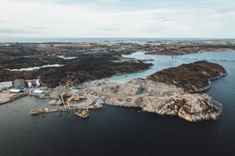 Mellomlagringen av CO₂ skal skje i Øygarden. Foto: Northern Lights