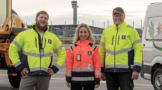 Prosjektleder Stefan Grønnerud, Prosjektsjef Sør-Øst Elin Vigrestad og vaktsjef Atle Hoel. Foto: Jonas Berglund