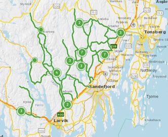 Her i strøket foregår denne driftskontrakten. Illustrasjon: Vestfold og Telemark fylkeskommune