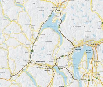 Kart over riksveiene som inngår i kontrakten. Illustrasjon: Statens vegvesen