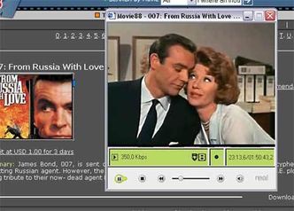 James Bond utleid over Internett via tjenesten Movie88.com. Faksimile:  Movie88.com