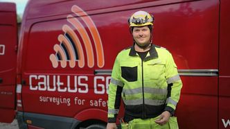 Geolog Sigmund Brekke Langelid i Cautus Geo
