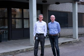 Hans Richard Petersen og Dag-Tore Wiulsrød. Foto:  TUM Studio