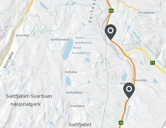 I 2017 "tjuvstartet" Statens vegvesen utbyggingen med tunnelstein fra riksvei 77 Tjernfjelltunnelen. Steinmassene er brukt til å bygge ny E6 nord og sør for avkjøringene til riksvei 77. Illustrasjon: Statens vegvesen