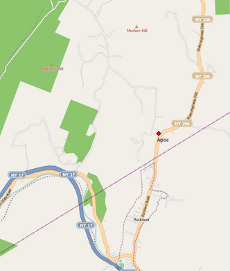 Vi har ikke bilde av det gamle kartet, her er stedet markert på OpenStreetMap Skjermbilde: OpenStreetMap