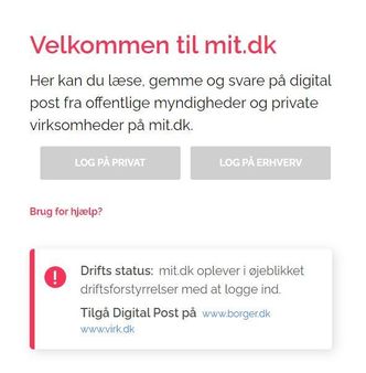 Skjermdump fra Mit.dk.