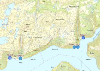 Kart over strekningene som skal utbedres. Illustrasjon: Vestland fylkeskommune