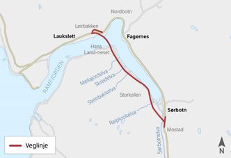 Ny E8 forbi Ramfjord er planlagt bygd på vestsiden av Ramfjorden. Foto: Statens vegvesen