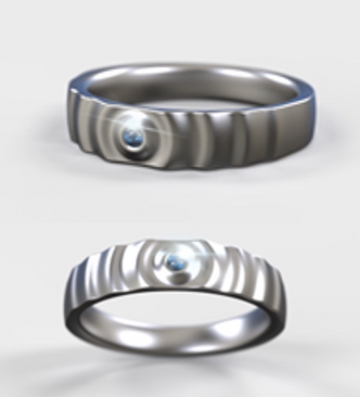 3D-printet utgave av ringen. Foto:  NTNU