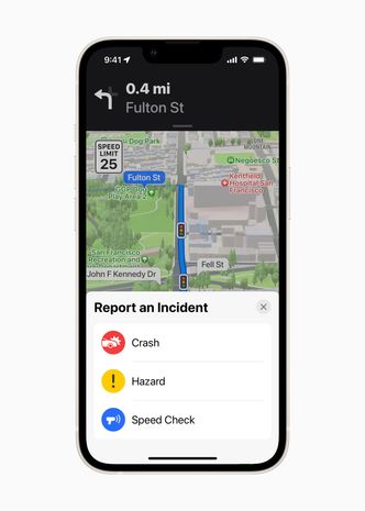 Rapporter hendelser: Ser du noe som bør rapporteres så kan du gi Siri beskjed. Foto: Apple