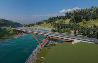 Nye Tunna bru blir 110 meter lang. Illustrasjon:  Statens vegvesen