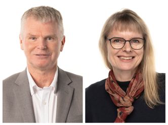 Atle Valseth og Grete Rindahl i IFE. Foto: IFE