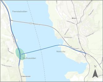 Ett av brualternativene som Nye Veier skal utrede nærmere. Illustrasjon:  Nye Veier