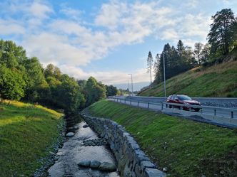 E134 Espelandssvingene. Foto:  Statens vegvesen