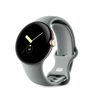 Kommer kanskje senere. Pixel Watch er basert på et økende samarbeid med Fitbit som er kjøpt opp av Google. Det er ingen ting å si på designen. Foto: Google