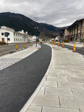 Det er gått med mye stein i mange varianter i dette prosjektet. Foto: Statens vegvesen