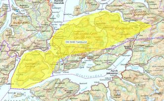 Kart over området i Tjeldsundkontrakten. Illustrasjon: Troms og Finnmark fylkeskommune