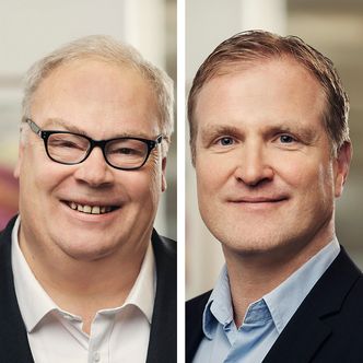 Administrerende direktør Bård Folke Fredriksen og advokat Lars Grøndal i NBBL. Foto: Nadia Frantsen