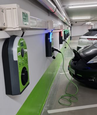  Ladeanlegget på Aker Brygge, med 36 nye elbilladere. 