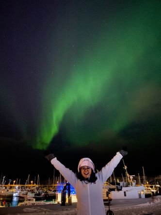 Aditi Bhatnagar er fascinert av nordlyset. – Etter å ha sett det én gang, ville jeg se det igjen, for det er slik med nordlys, forklarer hun. Foto:  Aditi Bhatnagar