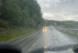 På strekningen Sanvika-Sagelva har rv. 80 fått nedsatt hastighet til 70 km/t for å redusere faren for ulykker. Foto:  Knut Haarvik, Statens vegvesen