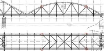 Skissen viser hvor knutepunktene som må forsterkes på Flisa bru sitter. Illustrasjon:  Norconsult/Innlandet fylkeskommune
