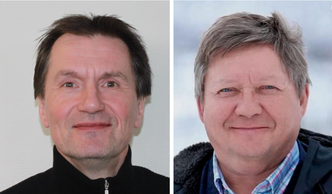 – Det er fullt mulig å bygge vindkraft i Norge med lokal kontroll selv om man har med seg utenlandske investorer, skriver styreleder Per-Erik Ramstad (t.v.) i Finnmark Kraft og direktør Jan Olli i FeFo. Foto:  Privat