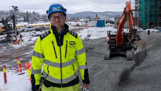 – Glasopor reduserer faren for setninger i området, forteller Joacim Holthe Sveberg. Foto: TUM Studio