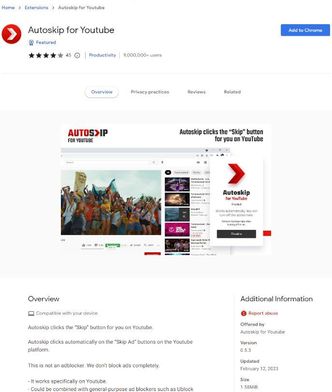 «Autoskip for YouTube» var den mest populære av synderne i dette tilfellet. Foto: Avast