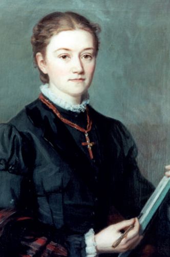 Agnes Pockels gjorde nyttige eksperimenter på kjøkkenet. Illustrasjon:  Ukjent maler/Wikimedia Commons