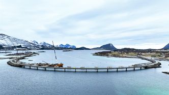 Den nye lavbrua til Engeløya i Steigen bli ganske lik den gamle, bare litt bredere. Foto: Nordland fylkeskommune